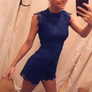 Blue Lace Romper